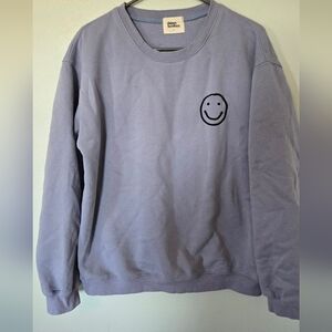 Things Between Blue Smiley Sweatshirt Size Large